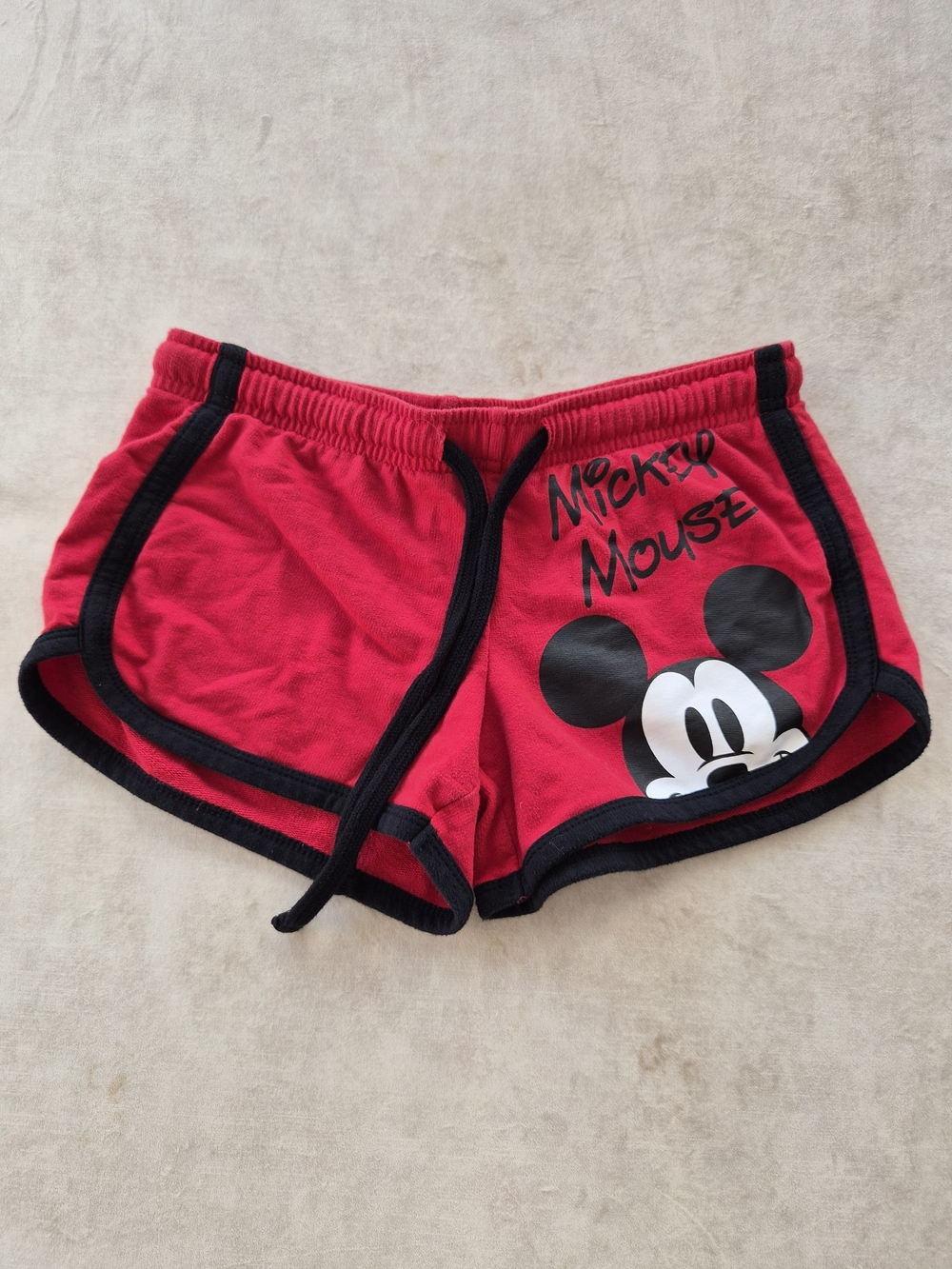 Disney Mickey Mouse Graphic Red Dolphin Shorts XS